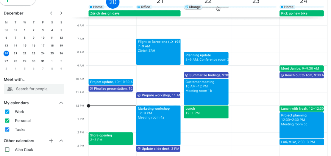google calendar