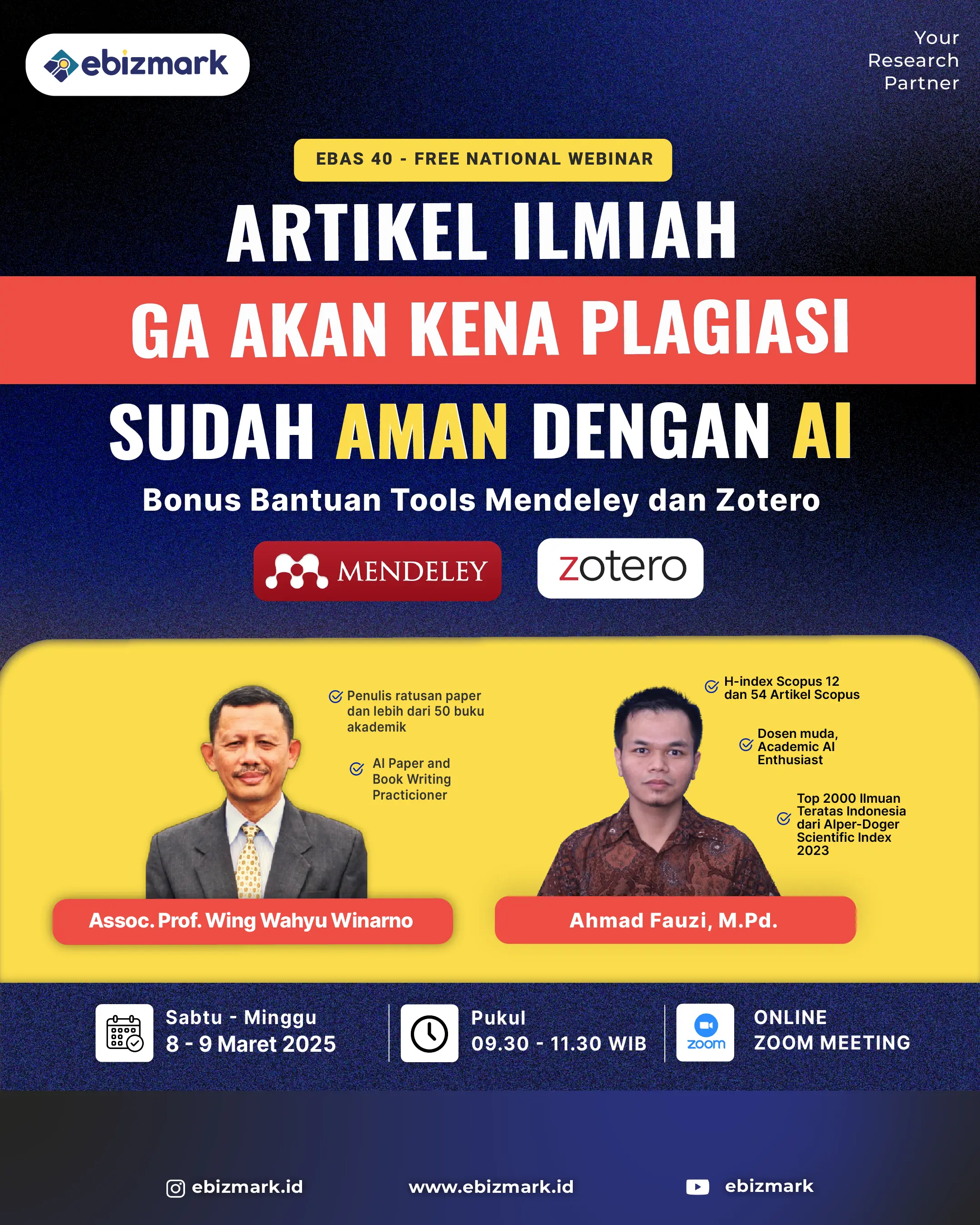 Webinar Artikel Ilmiah Ga Akan Kena Plagiasi Sudah Aman dengan AI