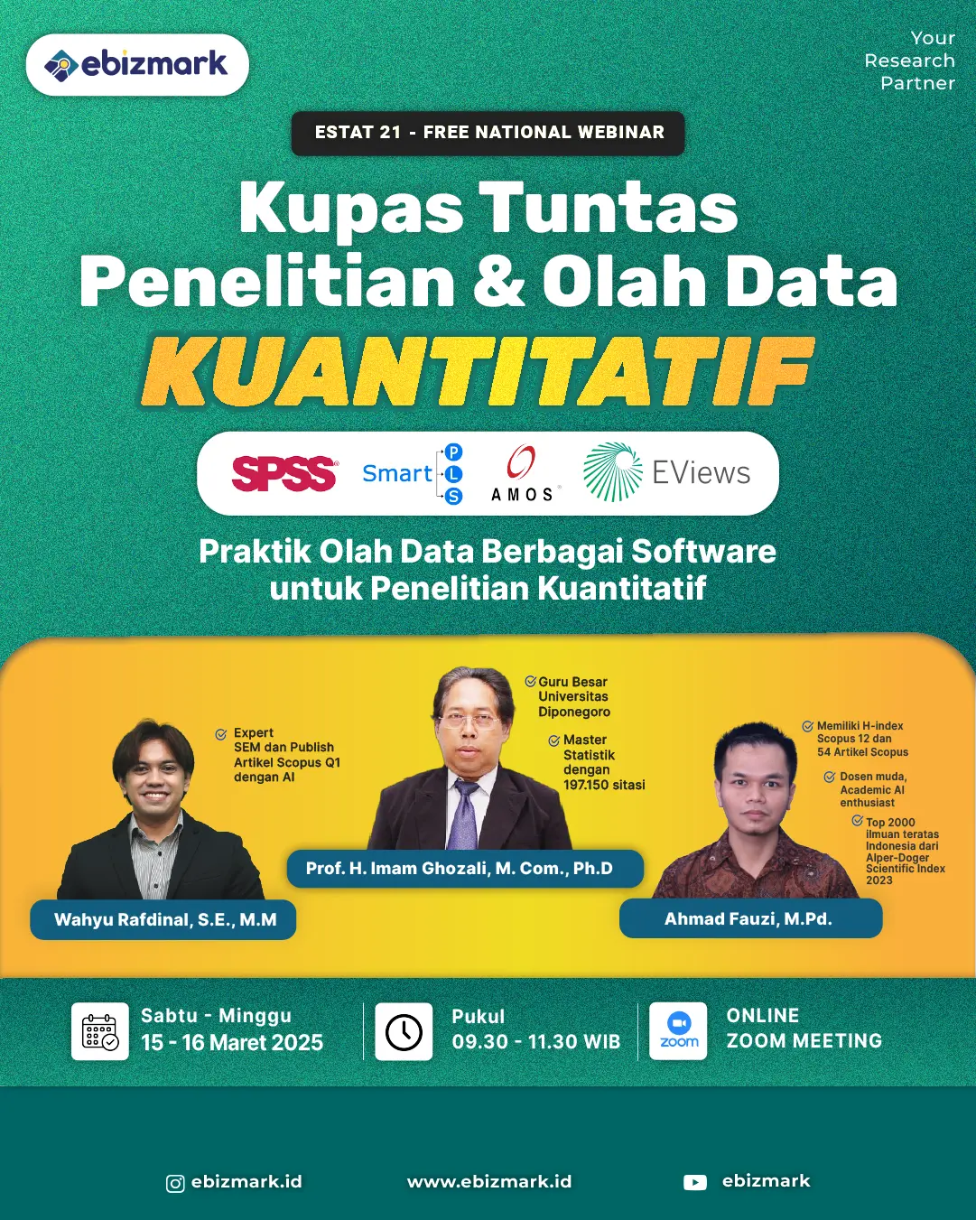 Webinar Kupas Tuntas Penelitian & Olah Data Kuantitatif