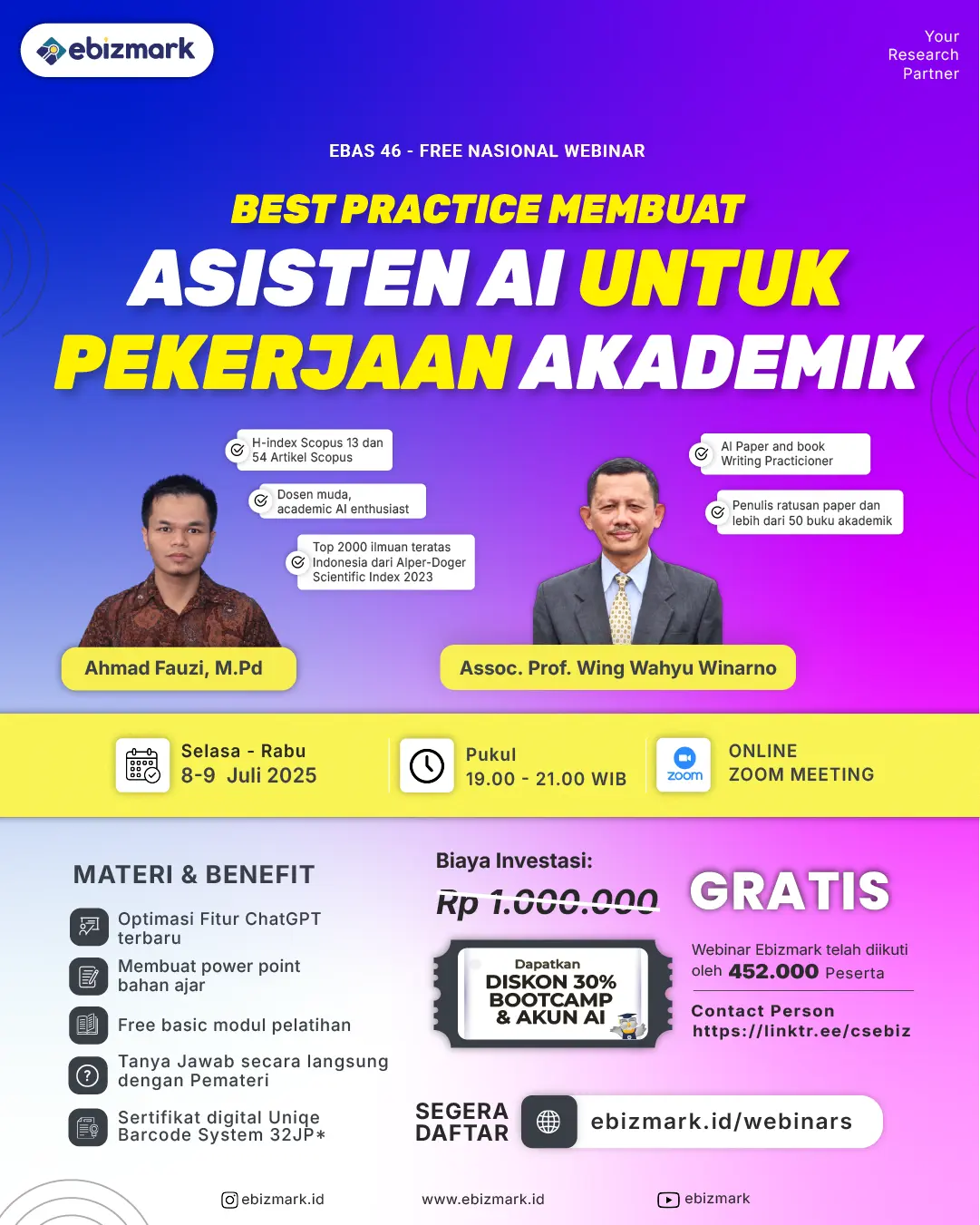 Webinar Best Practice Membuat Asisten AI untuk Pekerjaan Akademik
