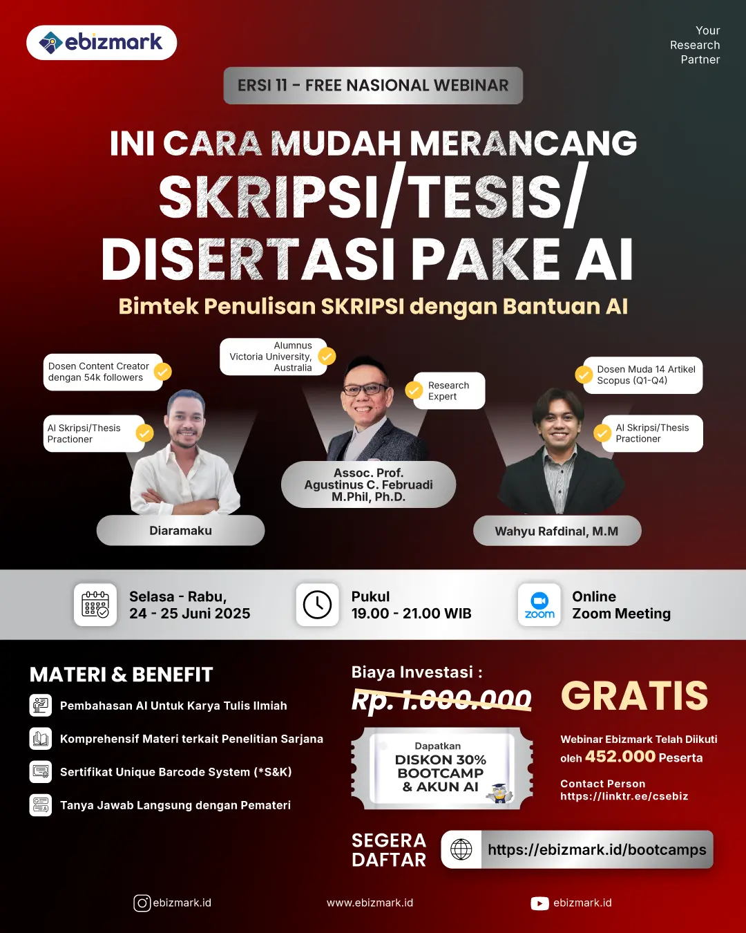 Webinar Ini Cara Mudah Merancang Skripsi/Tesis/Disertasi Pake AI 