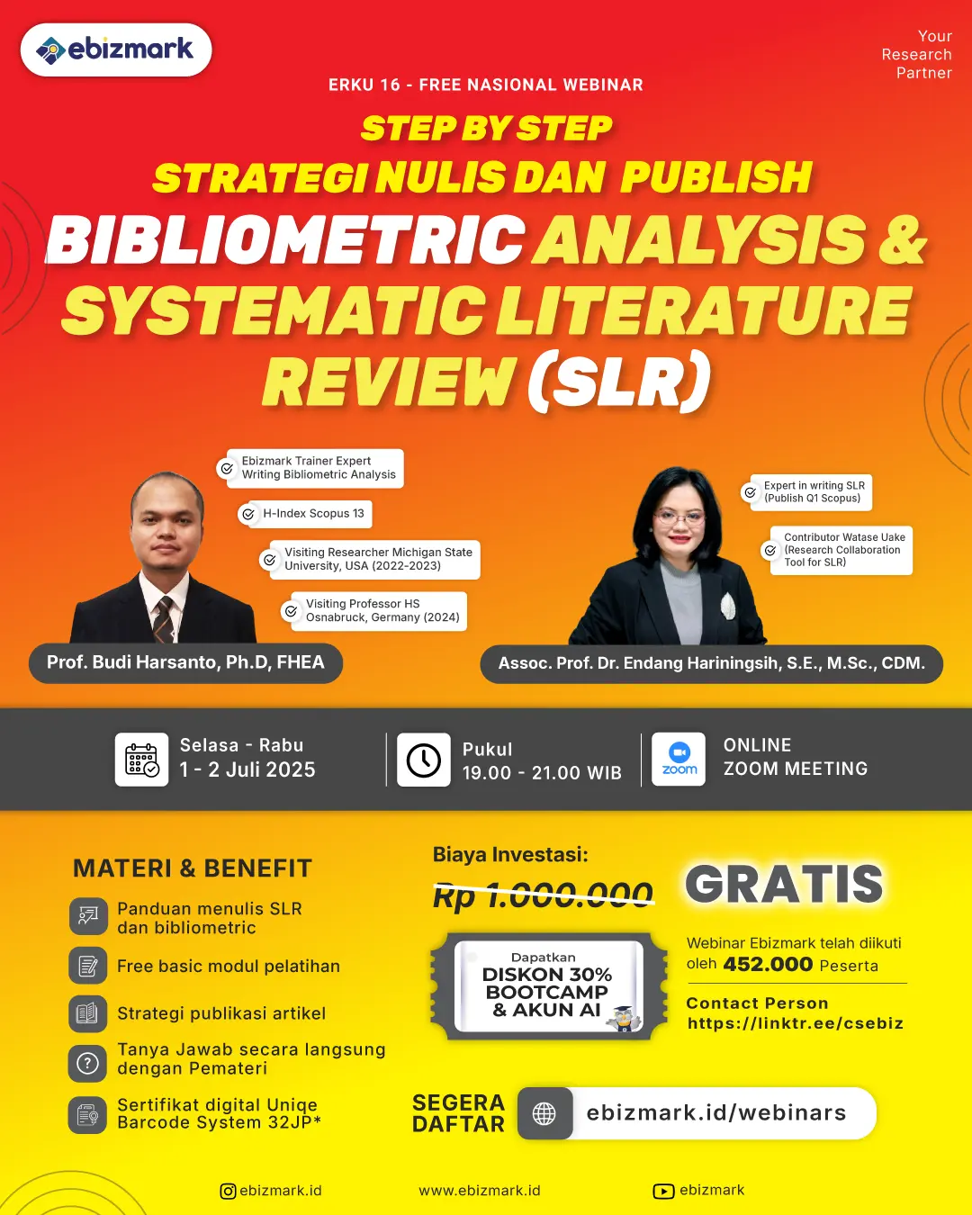 Webinar Step by Step Strategi Nulis dan Publish Bibliometric Analysis & SLR