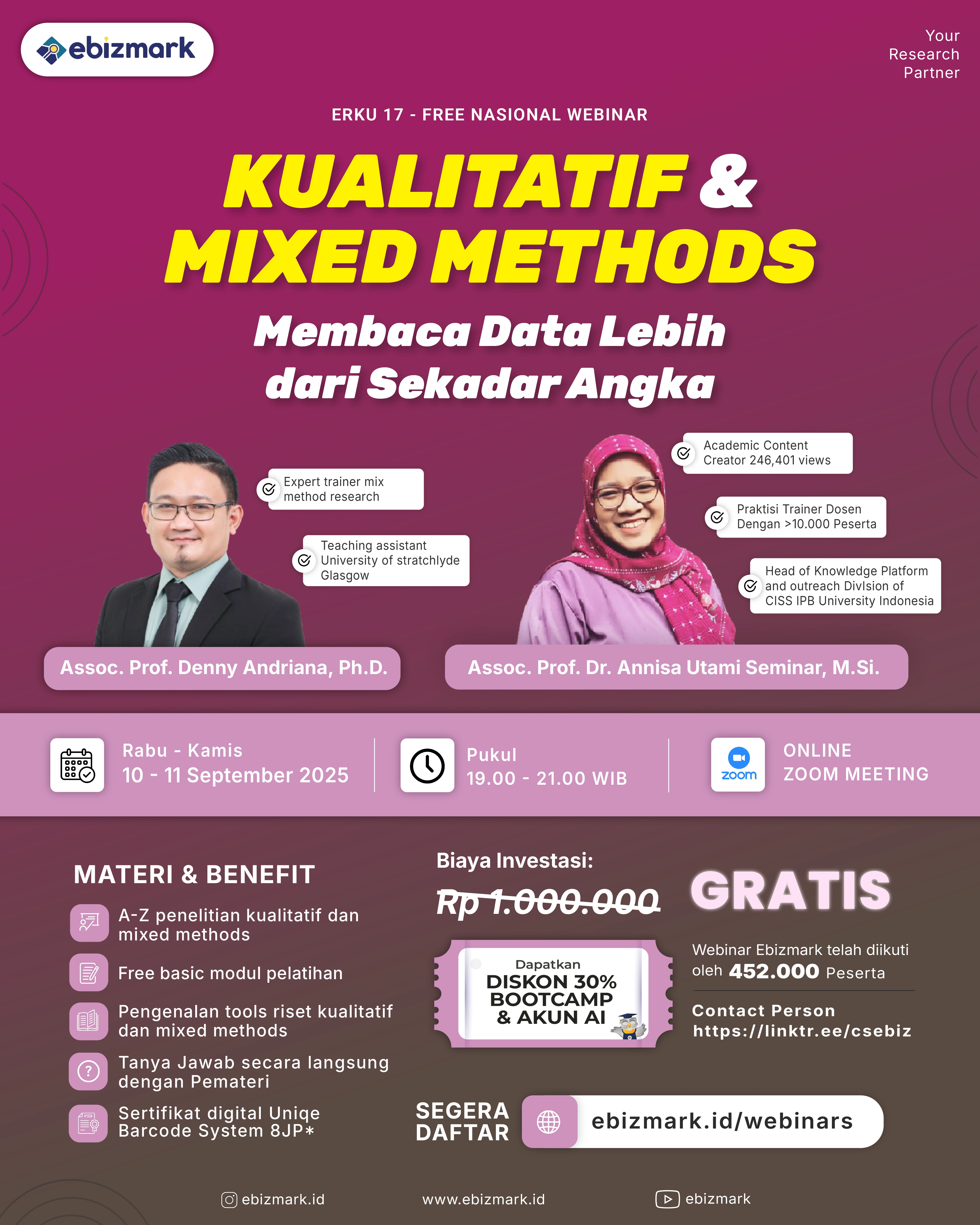 Webinar Kualitatif & Mixed Methods: Membaca Data Lebih dari Sekadar Angka