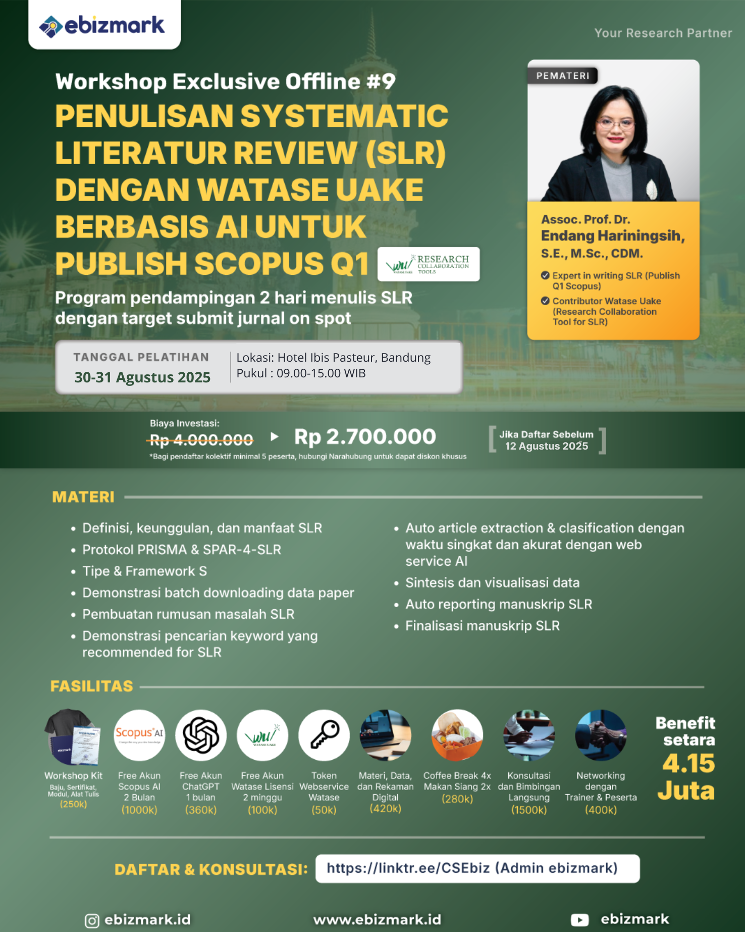 bundle-Workshop Bandung: Penulisan (SLR) dengan WATASE 