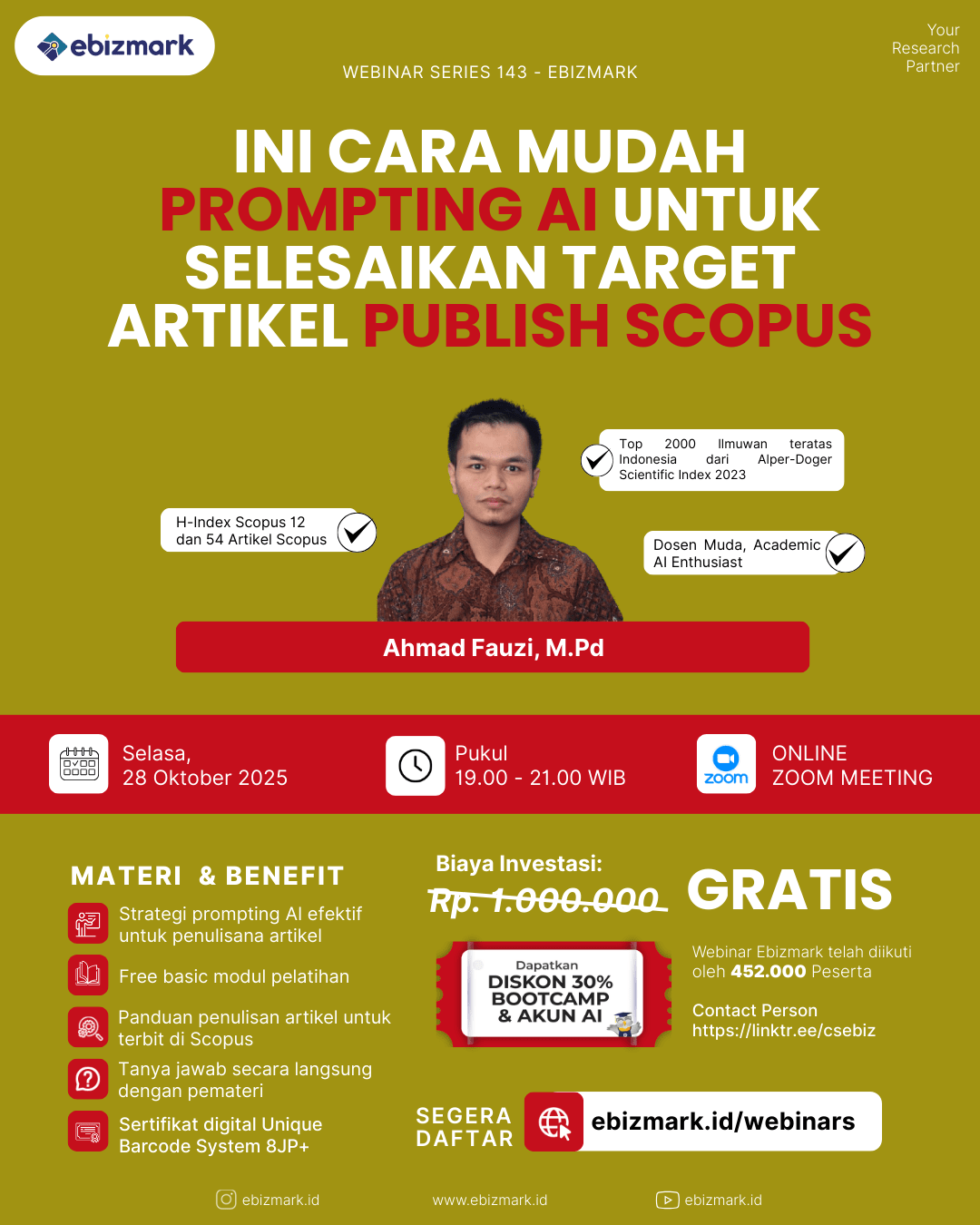 Webinar Ini Cara Mudah Prompting AI untuk Selesaikan Target Artikel Publish Scopus