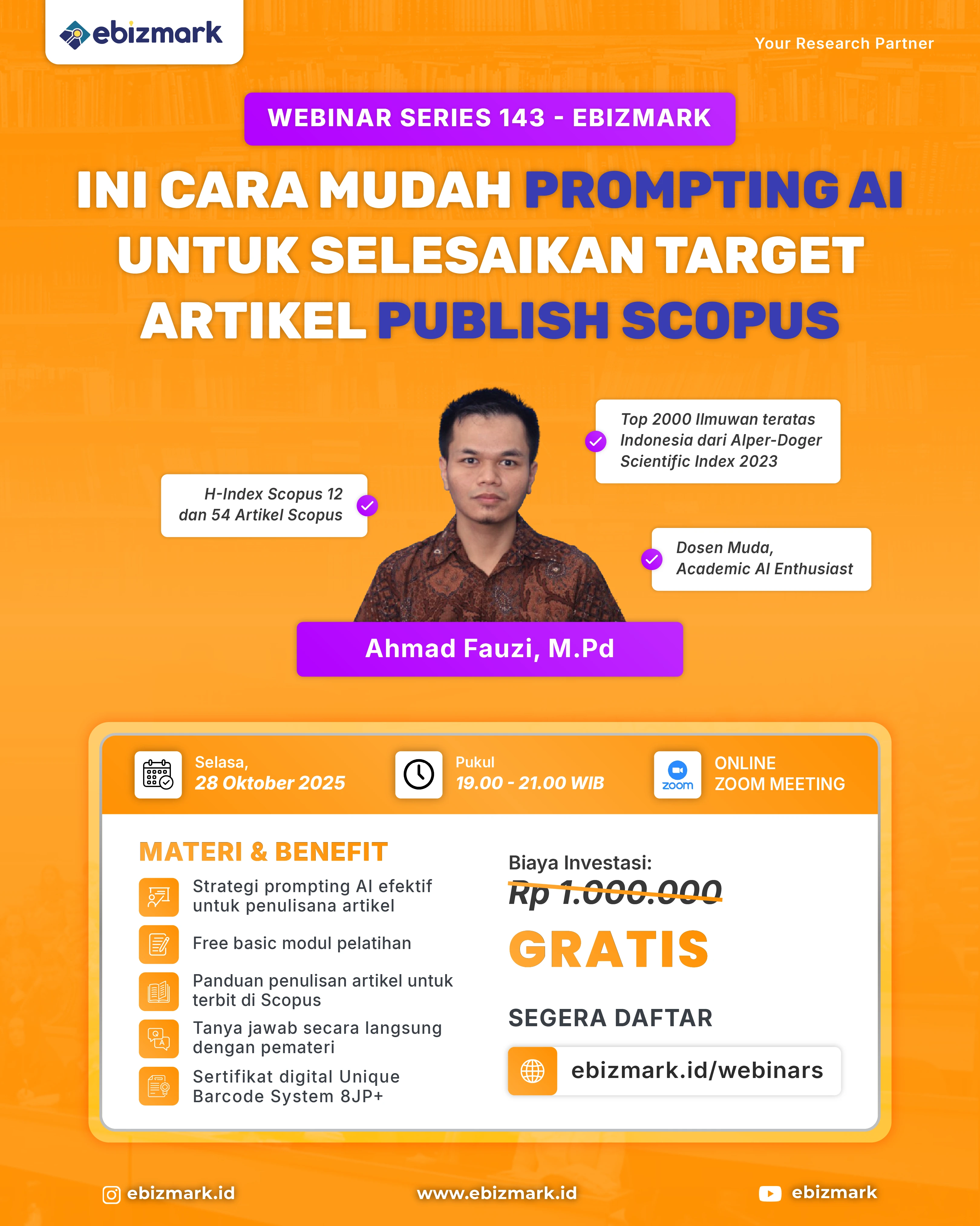 Webinar Ini Cara Mudah Prompting AI untuk Selesaikan Target Artikel Publish Scopus