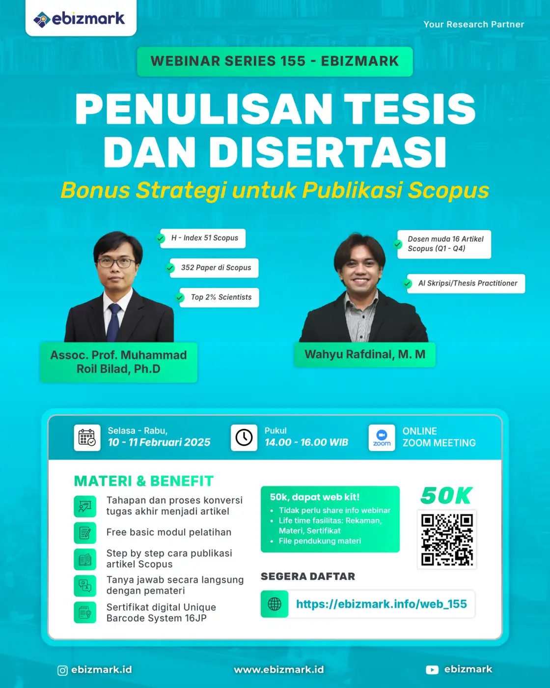 Webinar Penulisan Tesis dan Disertasi dengan AI (Bonus Strategi untuk Publikasi Scopus)
