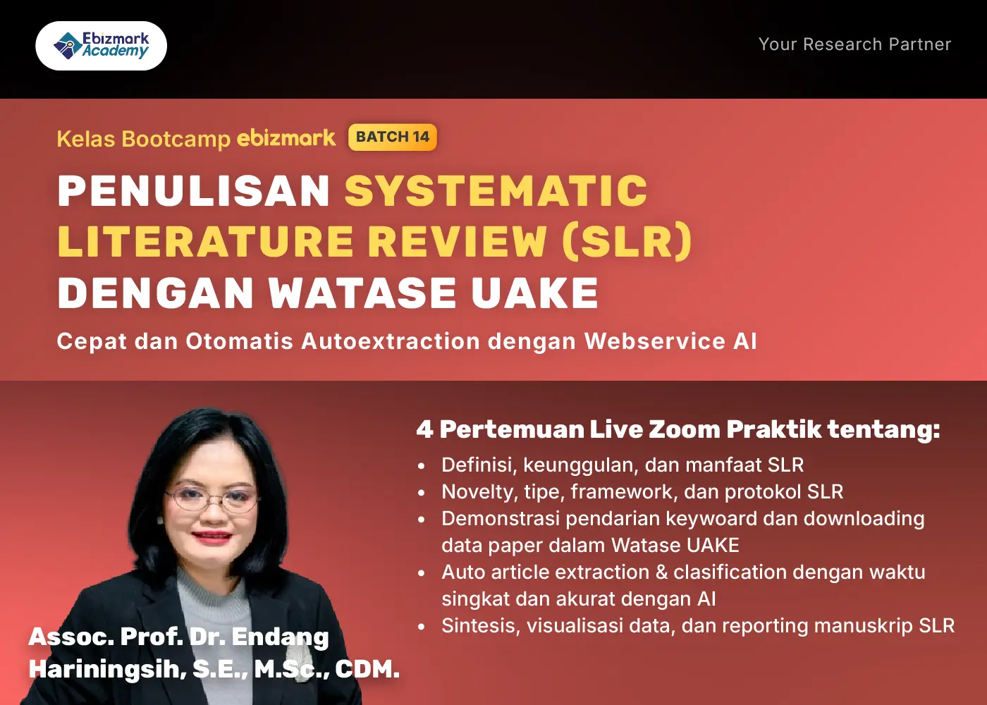 Bootcamp PENULISAN SYSTEMATIC LITERATURE REVIEW DENGAN WATASE UAKE