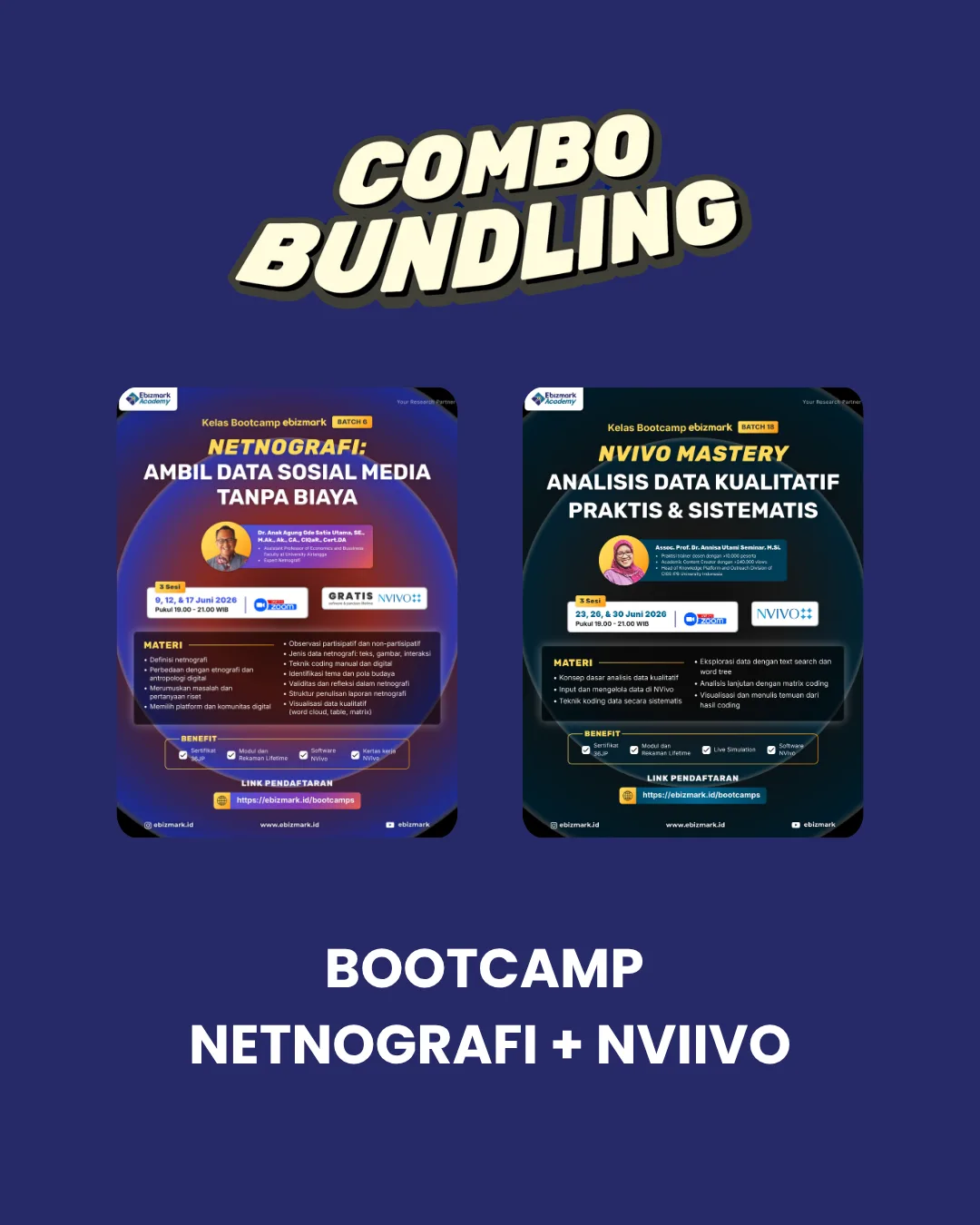 bundle-BUNDLING SPECIAL BOOTCAMP NETNOGRAFI + NVIVO