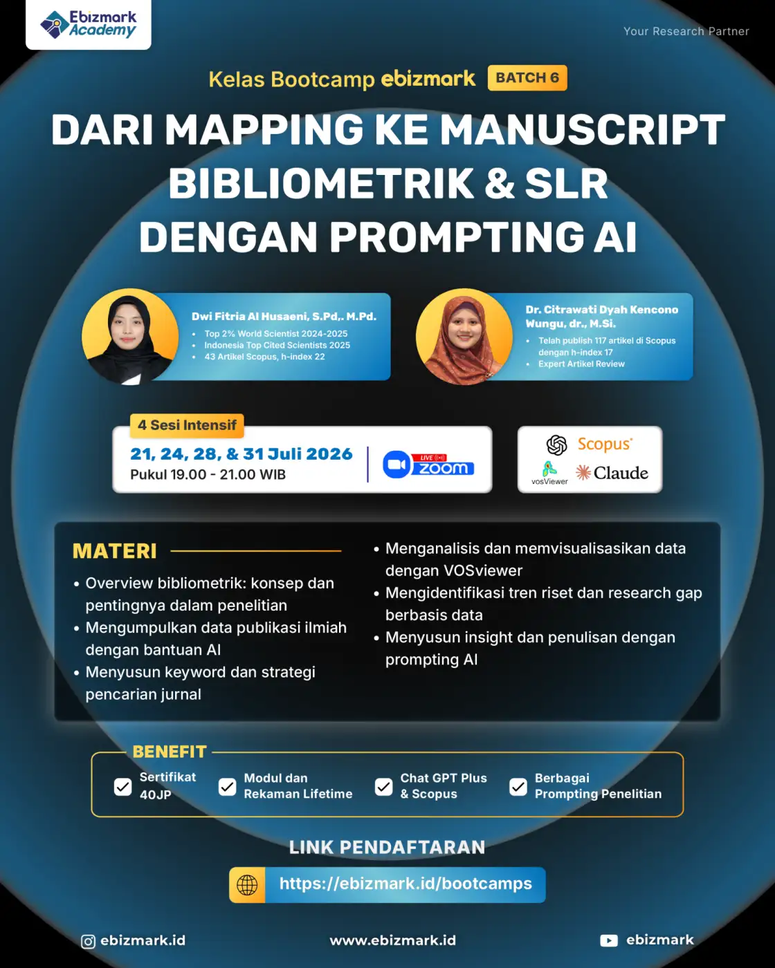 bundle-BOOTCAMP BIBLIOMETRIK & SLR DENGAN PROMPTING AI