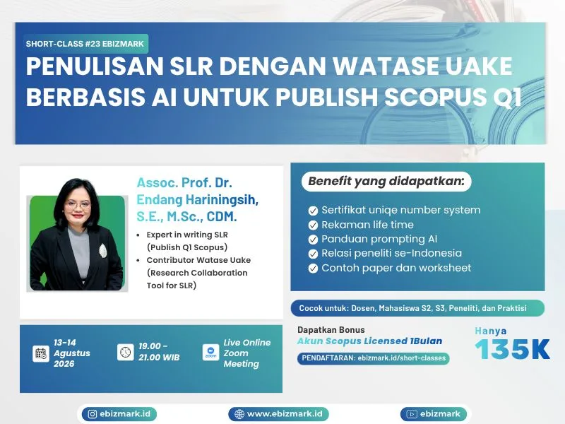 Short-class Penulisan SLR dengan Watase Uake Berbasis AI Untuk Publish Scopus Q1