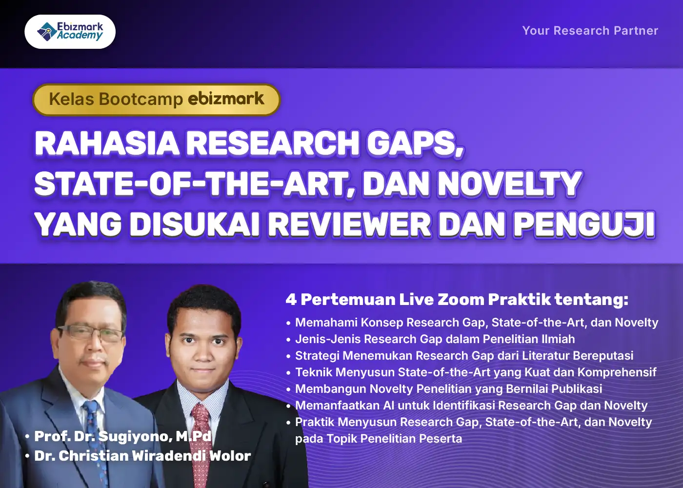 Bootcamp RAHASIA RESEARCH GAP, STATE OF THE ART, DAN NOVELTY YANG DISUKAI REVIEWER DAN PENGUJI