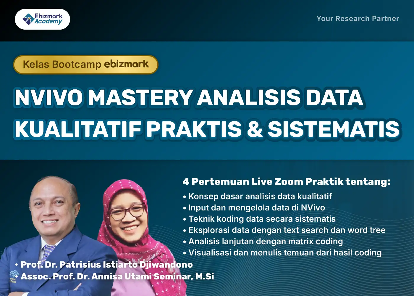 Bootcamp NVIVO MASTERY ANALISIS DATA KUALITATIF PRAKTIS & SISTEMATIS