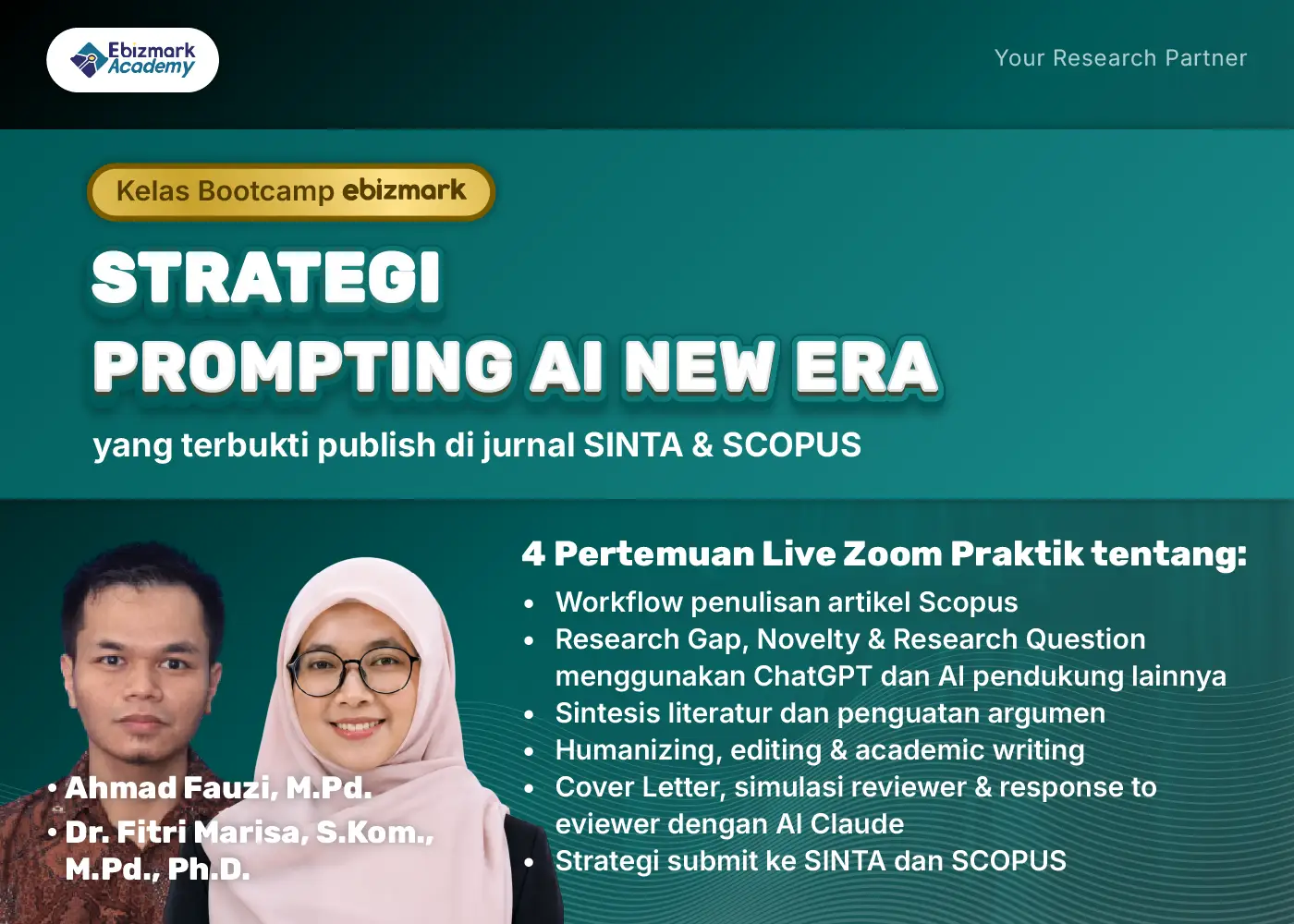 Bootcamp STRATEGI PROMPTING AI NEW ERA YANG TERBUKTI PUBLISH DI JURNAL SINTA & SCOPUS