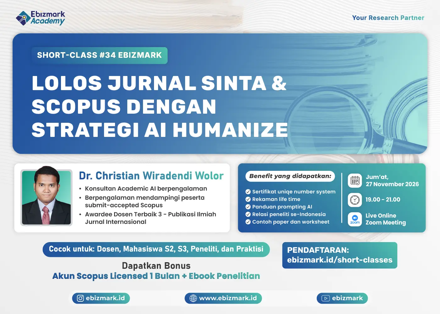Short-class Lolos Jurnal SINTA & Scopus dengan Strategi AI Humanize