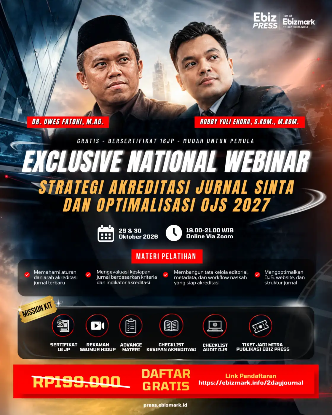 Webinar Strategi Akreditasi Jurnal SINTA dan Optimalisasi OJS 2027