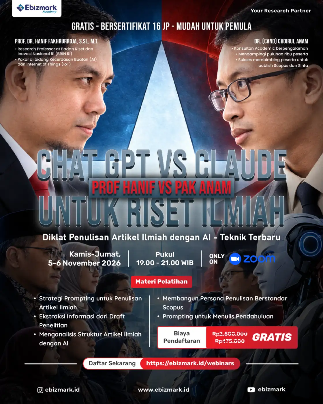 Webinar CHAT GPT VS CLAUDE UNTUK RISET ILMIAH (Teknik Terbaru)