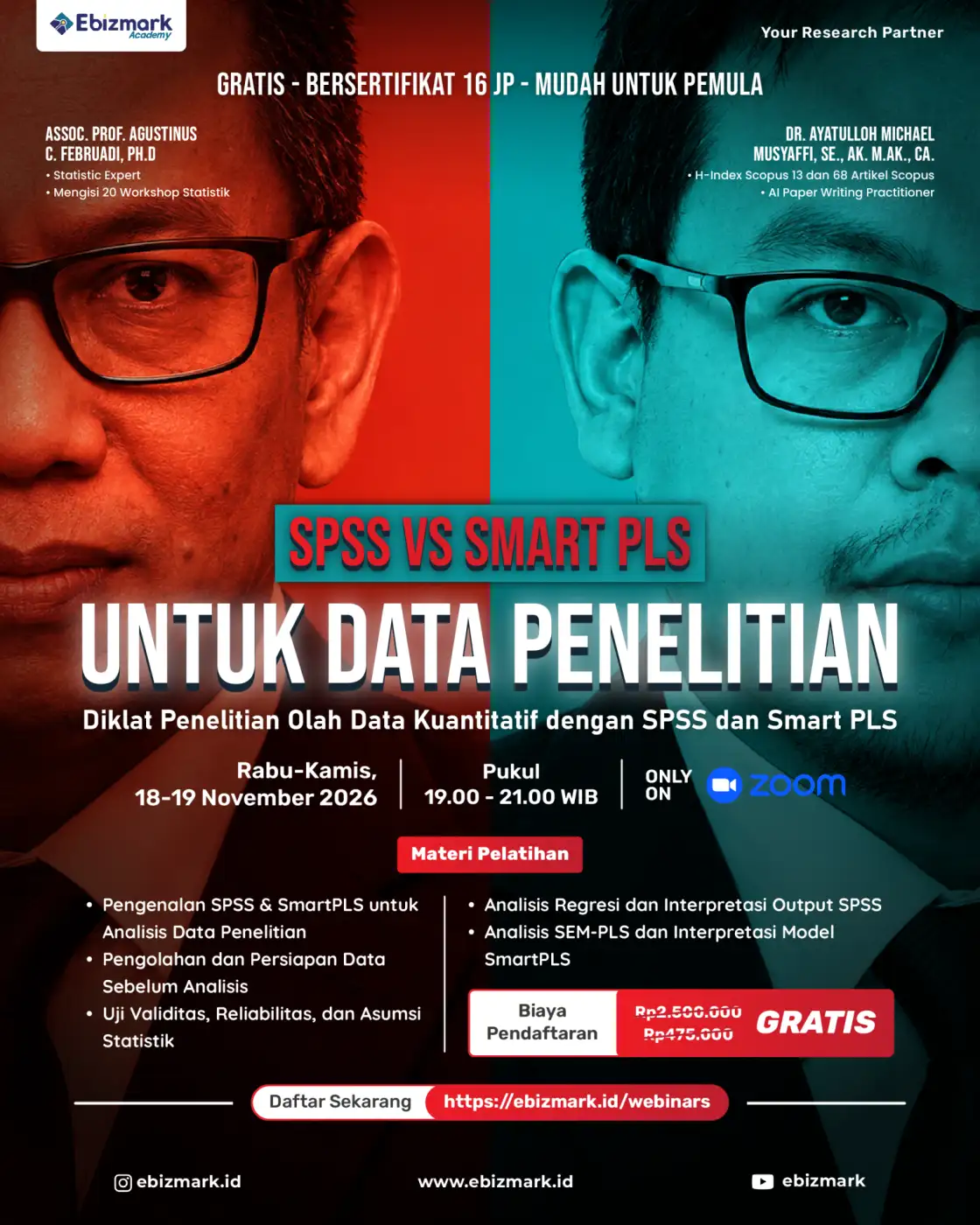 Webinar SPSS vs SMART PLS untuk Data Penelitian