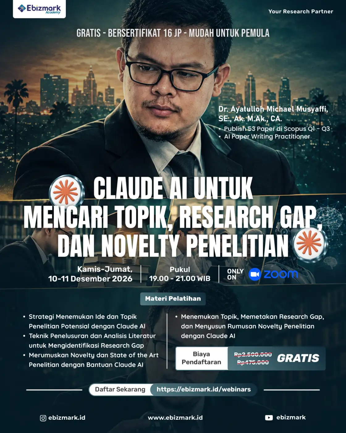 Webinar Claude AI untuk Mencari Topik, Research Gap, dan Novelty Penelitian
