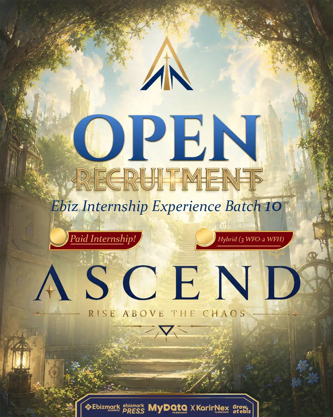 Poster ASCEND - Ebiz Internship Batch X (HYBRID)